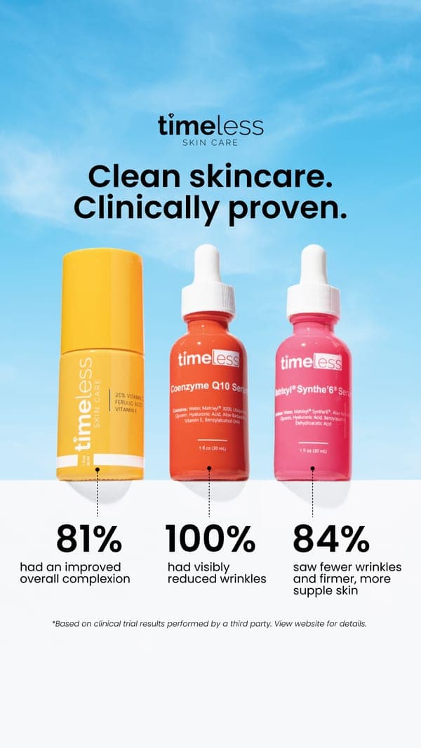 Still from a Timeless Skin Care ad